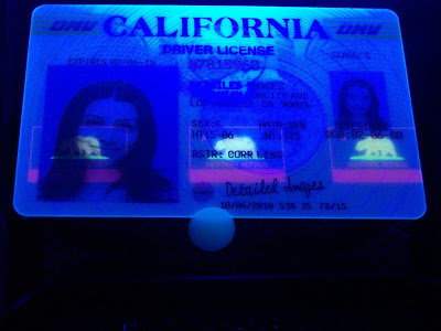 media tests fake ids from badboyid.com under black-light
