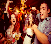 college kids partying